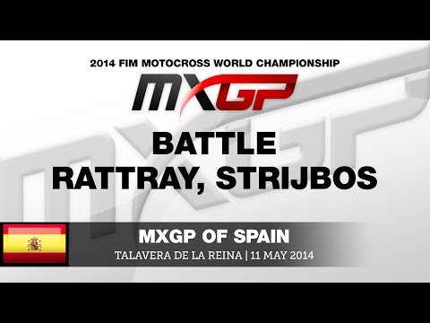 MXGP of Spain 2014 Tyla Rattray & Kevin Strijbos Battle - Motocross