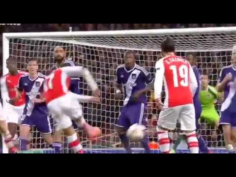 Alexis Sanchez AMAZING Volley Goal   Arsenal vs Anderlecht 2 0 HD