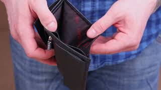 Стильне портмоне для чоловіків із фактурної натуральної шкіри KARYA 21321 чорний