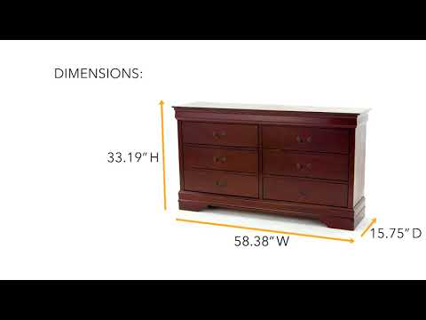 Louis Philippe Style Chest of 4 Drawers in Blond Cherry and White