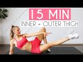 15 MIN THIGH WORKOUT (No Equipment) - Tone & Tighten Inner and Outer Thighs
