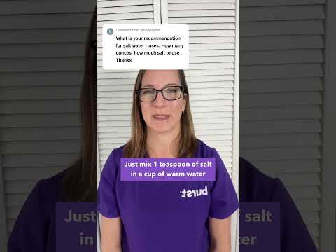 Salt water rinses after a tooth extraction