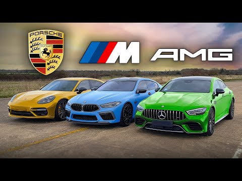 Wer ist schneller? BMW M8 Gran Coupé vs. Mercedes-AMG GT 4-Türer vs. Porsche Panamera