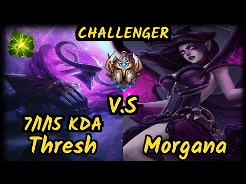 SnowFlower (THRESH) vs MORGANA - 7/1/15 KDA BOTTOM SUPPORT CHALLENGER GAMEPLAY - KR