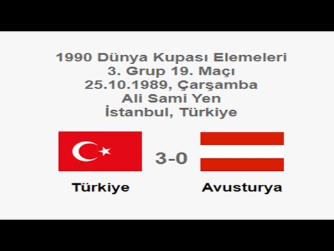 Turkey 3-0 Austria [HD] 25.10.1989 - 1990 World Cup Qualifying R. 3rd Group 19th Post-Match Comments