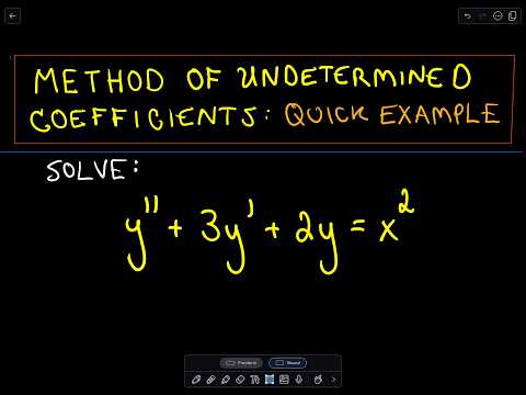 Method of Undetermined Coefficients/ 2nd Order Linear DE