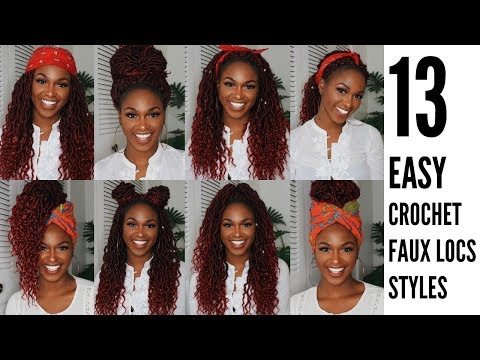 HOW TO STYLE CROCHET GODDESS FAUX LOCS - A tutorial |...