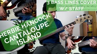 Herbie Hancock - Cantaloupe Island (3 bass lines w/staff)