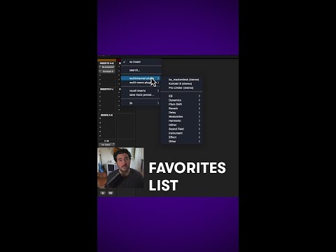 Add plugins to your Favorites list and speed up your workflow in Pro Tools