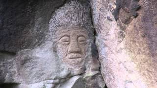 rock carving stone faces