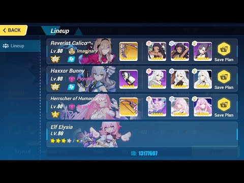 HI3 SEA [EX Abyss] Nirvana D457: Benares (Ice) 735 pts - HOH(S0) RC HB(19c), 3* Ely ELF