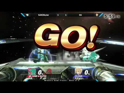 PREVO 2017 Part 2 Winners Semis - SAK|Skylar (Mr. Game & Watch) vs SS (Cloud) Part 2