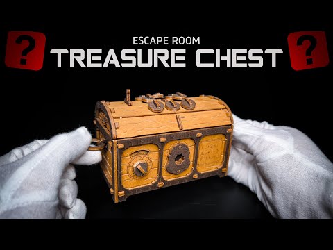 How to Assemble Quest Escape Room Treasure Chest 3D Wooden Box Puzzle | Wooden. City model | ASMR