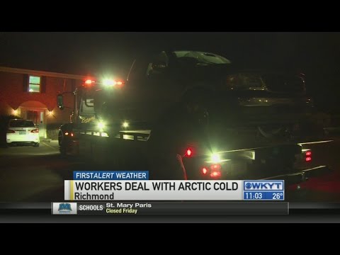 Richmond tow truck driver working in cold: 'It's hard to stay warm' Video