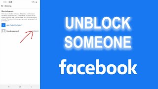 How to Unblock Someone in Facebook on Android, iPhone or iPad