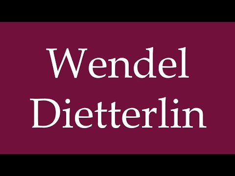 How to Pronounce ''Wendel Dietterlin'' Correctly in German