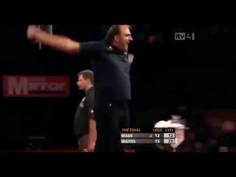 James Wade throws away his darts after losing Grand Slam of Darts final