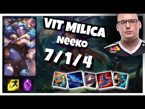 VIT Milica Neeko MID (7/1/4) vs PANTHEON Gameplay Replay - Patch 10.18