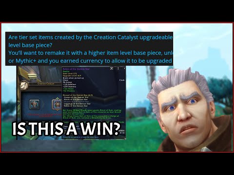 Upgrade Tier Set with Valor/Conquest With 9.2 Creation Catalyst