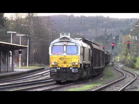 ECR Class 77 (BR 266) mit einem Güterzug in Dudweiler