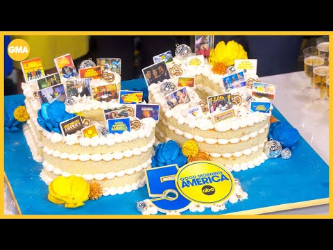 Cutting the cake at 'GMA's' 50th anniversary