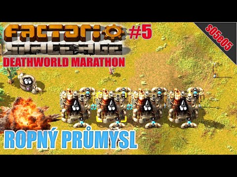 Jak začít těžit ropu ?? | S05E05 | Factorio: Space Age - Maraton světa smrti