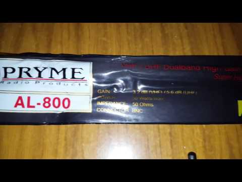 Pryme AL-800 Long Range Telescopic Antenna UHF/VHF Dual Band Antenna(136-174mhz/400-520 Mhz)