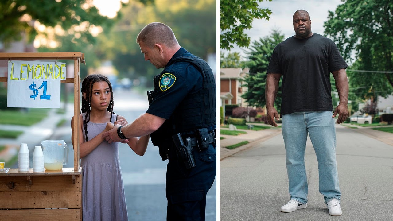 Racist Officer Arrests Black Girl for Selling Lemonade, but Shaq Puts Him in His Place