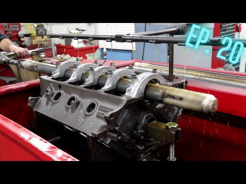 351 Cleveland Cylinder Boring and Align Honing - EP. 20: Project Clara