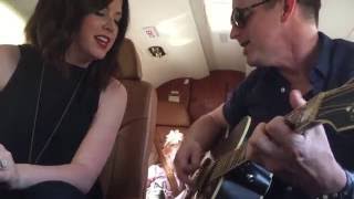 Thompson Square playing You Make It Look So Good on a private jet