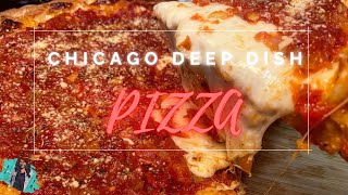 EASY HOMEMADE DEEP DISH PIZZA #SHORTS RECIPE 🍕 | CHICAGO STYLE