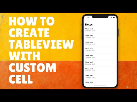 Swift: iOS Notes App  - 2. Creating TableView with Custom Cell