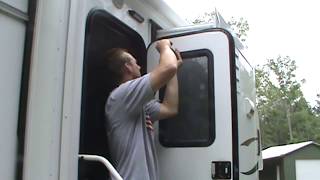 RV Camper Door Window Replacement and Upgrade