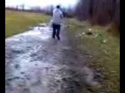 me obliterating the target with buck shot