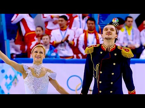 Tatiana VOLOSOZHAR🇷🇺🥇 & Maxim TRANKOV🇷🇺🥇Free Skate Team Final 2014 Sochi Olympics (NBC.4K)