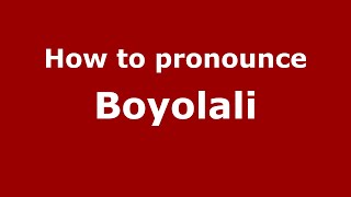 How to pronounce Boyolali