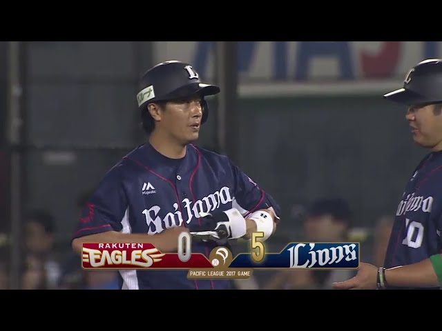 【6回表】代打起用に応えた!! ライオンズ・渡辺直のタイムリーヒットで追加点をあげる!! 2017/7/7 E-L