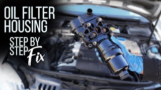 B7 Audi A4 How to Replace The Oil Filter Housing 2.0T Engine 2005-2008