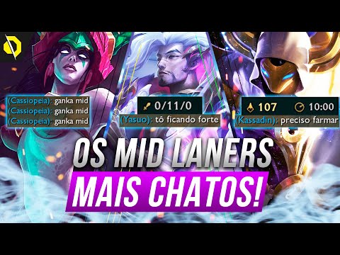 Os 5 PIORES TIPOS de MID LANERS que CAEM no SEU TIME - LOL