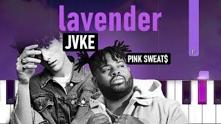 JVKE - lavender ft Pink Sweat$ (Piano tutorial)