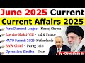 June 2025 Monthly Current Affairs Current Affairs 2025 Monthly Current Affair 2025 Current