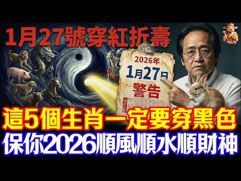 倪海廈預言警告：1月27號必看！5生肖穿黑色，4種人穿紅色，保你2026馬年翻天覆地！#倪海廈 #黃帝內經 #養生 #國學 #易經 #冬至 #開運 #招財 #補財庫 #中醫 #風水 #2026運勢