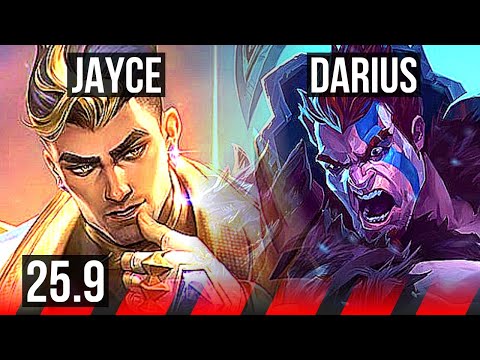 JAYCE vs DARIUS (TOP) | 6 solo kills, 8/1/1 | KR Master | 25.9