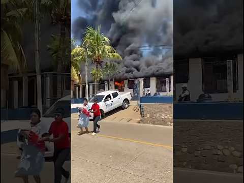 Incendio en Panzós Alta Verapaz Centro de Atención Permanente CAP  por un corto circuito. Guatemala