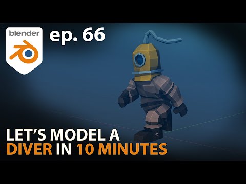 Let's model a RIGGED DIVER in 10 MINUTES - ep. 66 - Blender 2.92
