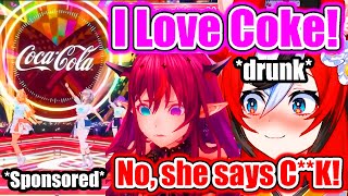 Drunk Bae Immediately Laugh When IRyS Said this during Coca-Cola Sponsoring the Hololive Countdown