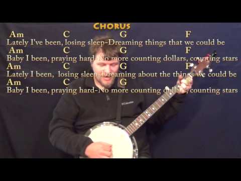 Counting Stars (ONEREPUBLIC) Banjo Cover Lesson in Am with Chords/Lyrics
