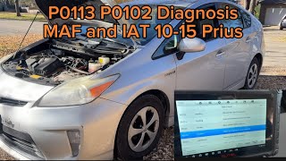 P0113 P0102 10-15 Prius. Mass Airflow/ Intake Air Temp sensor diagnosis.