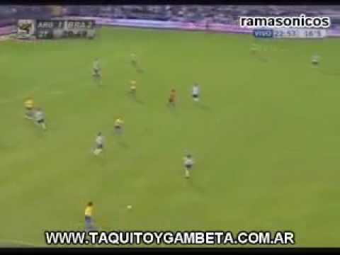 BRASIL 3 -1 ARGENTINA 05/09/09 - narrador   argentino(mariano closs)