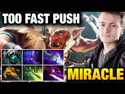 Miracle- Dota 2 [Troll Warlord] ft MidOne AA Can't Push then Lose